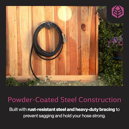 Yard Butler Heavy Duty Wall-Mounted Hose Hanger - Star Design, Silver - color: Silver, size: Star