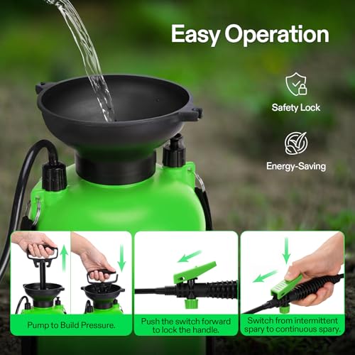 VIVOSUN 1.35-Gallon Pump Pressure Sprayer (Pack of 2) - color: Green, size: 1.35 Gallons (Pack of 2)