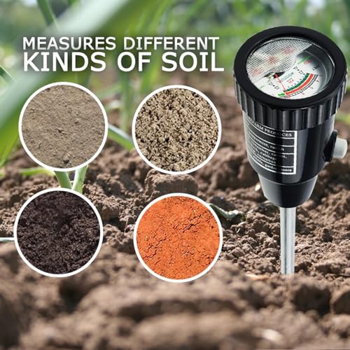 Soil PH Meter, Soil Moisture Sensor Meter, Soil PH Tester Gardening Tool Kits for Plant, Tree, Soil Tester for Moisture Great for Garden, Lawn, Farm, Indoor & Outdoor Use 295mm Long