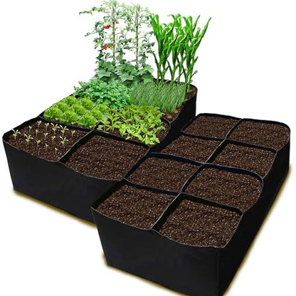 CJGQ 2 Pack Fabric Raised Garden Bed 6x3x1ft Garden Grow Bed Bags for Growing Herbs, Flowers and Vegetables 128 Gallon… - size: 6ft*3ft*1ft-2 Pack