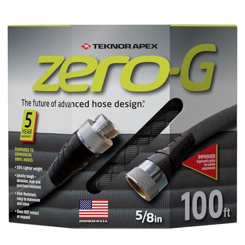 zero-G 4001-100 Garden Hose, 5/8" x 100', Gray - size: 5/8" x 100', style: zero-G