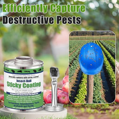 1 Pack Sticky Coating Insect Trap with Brush, Tree Barrier,16 Oz - size: 16 oz