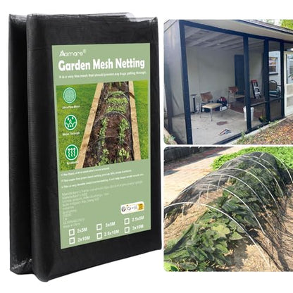 Garden Mesh Netting, 6.6’ x 33’ Extra-Thick Mosquito Netting for Patio - size: 6.6FT x 33FT