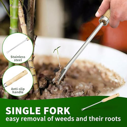 SHIKORI Garden Tool Set,5 Pcs Gardening Tool Set with Weeder Puller