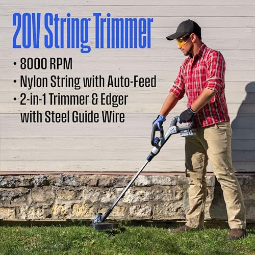 Westinghouse 20V Cordless Leaf Blower, 350 CFM, 110 MPH + 22" Cordless Hedge Trimmer, Dual-Action Steel Blades + 2-in-1 Cordless String Trimmer & Edger, 12" Cutting Path with 4.0Ah Battery & Charger - style: Leaf Blower/Hedge Trimmer/String Trimmer Kit