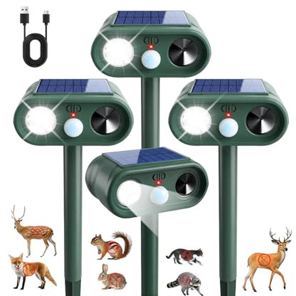 Solar Ultrasonic Animal Repellent Sonic Fortress Pro Deer Repellent Devices