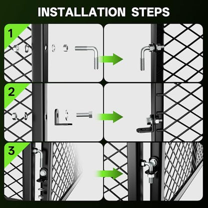 Large Compost Bin, 172 Gallon Metal Wire Mesh Composter for Outdoor, Waterproof Composting Bin with Rust-Proof Coating, Easy Assembly Compost Bin for Garden, Yard, Kitchen Waste, Leaves, 37x37x30 in