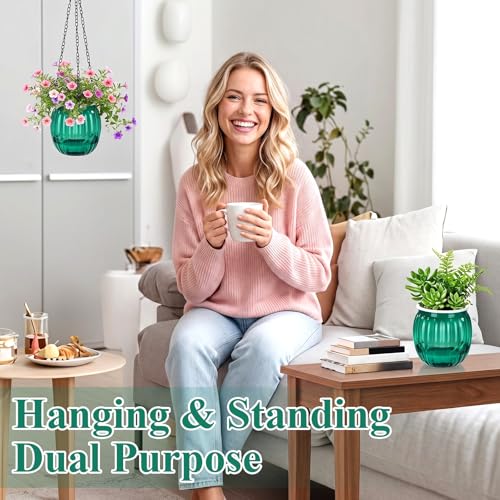 10 Pack Self Watering Hanging Planters Bulk for Outdoor