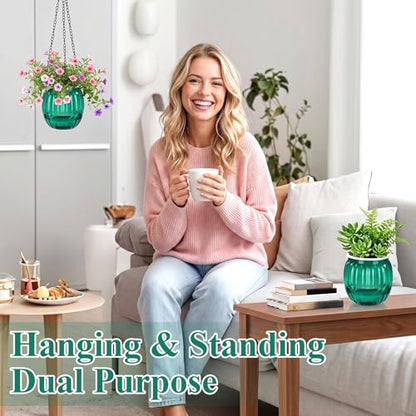 10 Pack Self Watering Hanging Planters Bulk for Outdoor