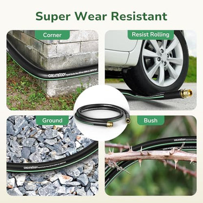 GreatBuddy Garden Hose 5ft, 5/8" Heavy Duty Water Hose - size: 5ft