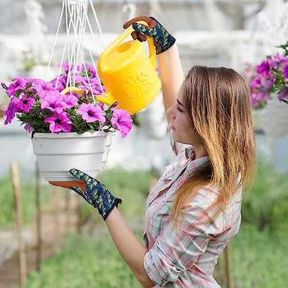 Bamllum Gardening Gloves for Women, Leather Garden Gloves - color: Putaohua