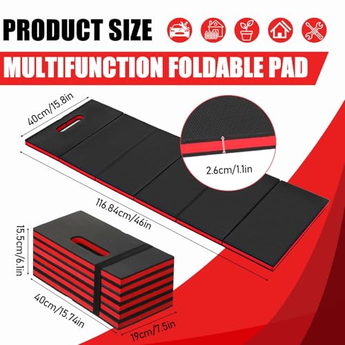 SHENLIU Foldable EVA Utility Mat with Handle, Heavy Duty Mechanic Mat