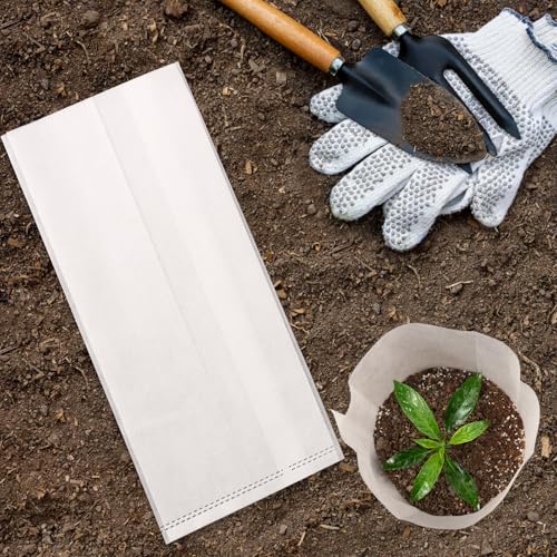 Fabric Grow Bags - 12.6x13.4 inches Breathable Seed Starter Plant Grow Bags for Seedling Pots, Nursery Pots for Plants, 50pcs - color: White, size: 12.6"x13.4"/Pack of 50