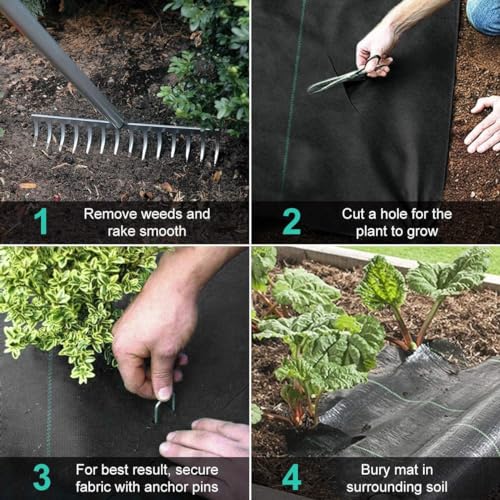 Weed Barrier Fabric Heavy Duty Landscape Fabric 2.8ft X 50ft - size: 2.8X50FT