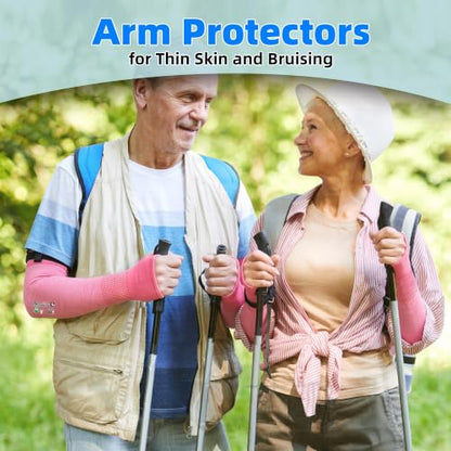 Schwer 10 Pairs 18in A6 Cut Resistant Arm Sleeves for Gardening, S901-P - color: Pink, size: 18 In-10 Pairs
