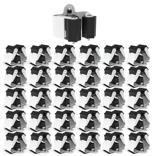 3-H Broom Holder Wall Mount 30 Pack, Stainless Steel Mop Hanger with Screws - color: Matte Black, size: 30