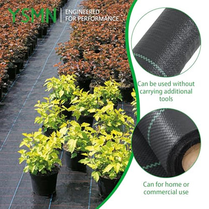 Weed Barrier Fabric Planting Cover - 6 x 250 FT Heavy Duty Landscape Fabric Ground Cover Block for Outdoor Planting - size: 6 x 250 FT