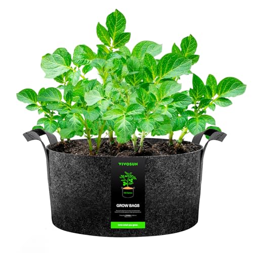 VIVOSUN 100 Gallon Plant Grow Bag Fabric Pot with Reinforced Handles - size: 100 Gallon