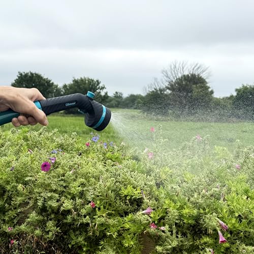 Gilmour Heavy Duty Button Control Garden Hose Nozzle with Swivel Connect