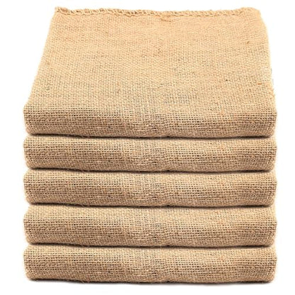 KEILEOHO 5 Pack 30 X 20 Inch Burlap Bags, Large Burlap Sacks, Potato Sack Race Bags for Gardening, Planting, Growing - size: 5 Pack 30X20In