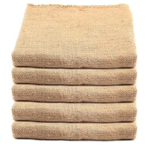 KEILEOHO 5 Pack 30 X 20 Inch Burlap Bags, Large Burlap Sacks, Potato Sack Race Bags for Gardening, Planting, Growing - size: 5 Pack 30X20In
