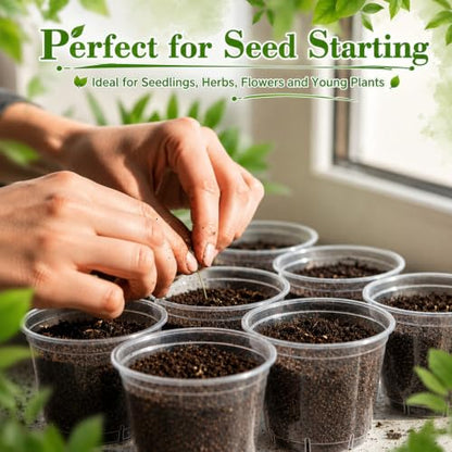 240 Pack 2 Inch Nursery Pots, Mini Plastic Plant Pots for Seedlings(Clear) - color: Clear