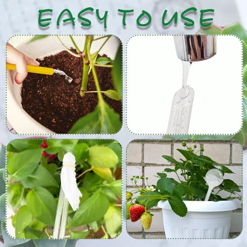 Pynqdfu 14 PCS Plant Watering Globes,Clear Self-Watering Bulbs,Plastic Automatic Watering Globes for Plant Indoor Outdoor,Garden Water Device - size: 7 Medium+7 Small