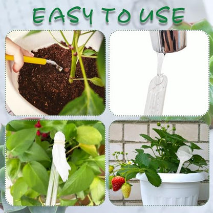 Pynqdfu 14 PCS Plant Watering Globes,Clear Self-Watering Bulbs,Plastic Automatic Watering Globes for Plant Indoor Outdoor,Garden Water Device - size: 7 Medium+7 Small