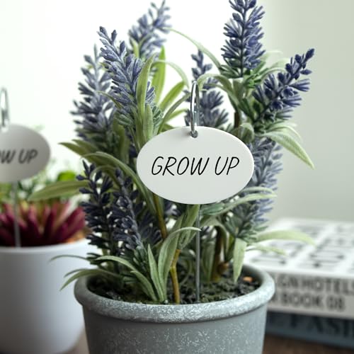Temlum Acrylic Plant Labels for Indoor & Outdoor Plants, White 25pcs - color: White 25pcs