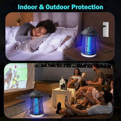 Bug Zapper Indoor Outdoor, Plug‑in Electric Mosquito Insect Killer Lantern