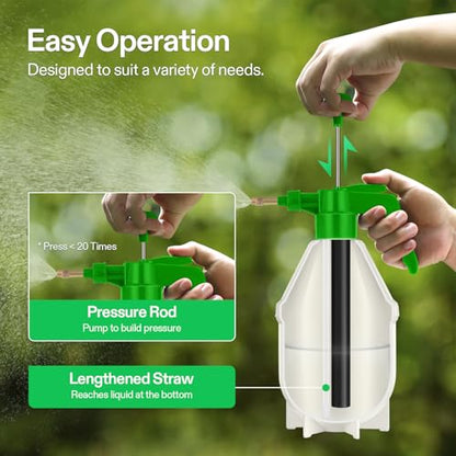 VIVOSUN 50oz Pump Sprayer, Handheld Garden Water Sprayer Bottle - color: Green, size: 50oz