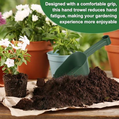 M METERXITY 2-Pack Garden Shovel Trowel Hand Shovels, 28.5cm/11.22 Inch Plastic Gardening Tools for Digging, Transplanting, Soil Loosening and Planting [Dark Green/Wine Red ] - color: Dark Green/Wine Red, size: Medium