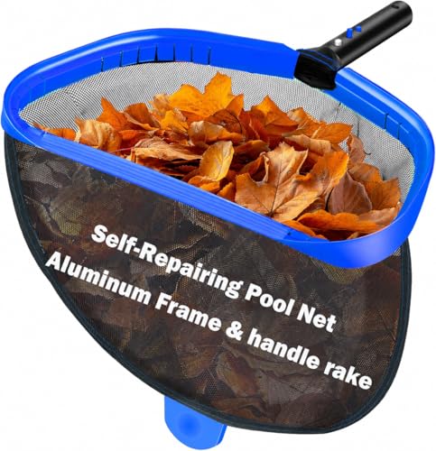 Pool Skimmer Net Leaf Rake for Above Ground Pool, 17.5 Inch(No Pole) - size: 17.5