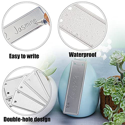 Ripeng Aluminum Metal Plant Labels Tree Tags Writable