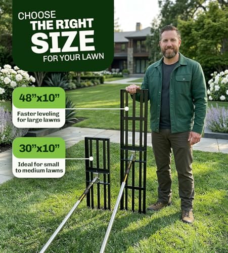 Gardease Lawn Leveling Rake, 30" x 10", Heavy Duty Steel Lawn Leveler