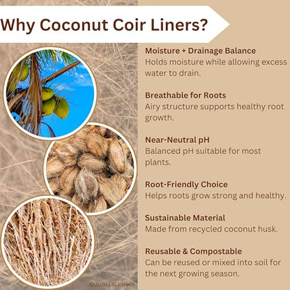 LaLaGreen 36" (2 Pack, Rectangular) Coco Liners for Window Box Planter–Extra Large Trough Coconut Coir Replacement for Hanging Basket, Flower Pot, Garden Outdoor Use–Multi Sizes Multiple Sizes&Shapes - size: 36'' x 2 pack