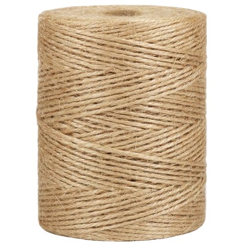 Vivifying Natural Jute Twine, 656 Feet 2mm Thick Brown Twine String for Garden, Crafts, Gifts Wrapping, Packing - color: Brown, size: 656Feet