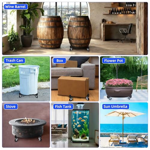 Heavy Duty Plant Stand with Wheels, Adjustable Caster Rolling Caddy
