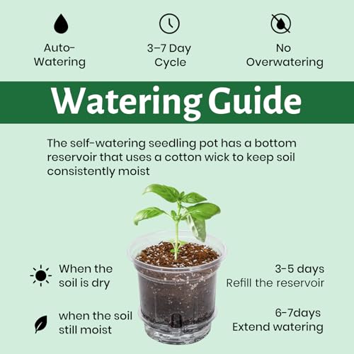 Bluepro Self Watering Pots for Indoor Plants, 4/5/6.5 Inch, 18-Pack - size: 4/5/6.5 Inch-18Pcs