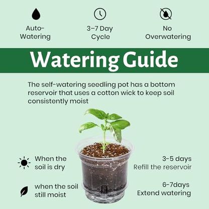 Bluepro Self Watering Pots for Indoor Plants, 4/5/6.5 Inch, 18-Pack - size: 4/5/6.5 Inch-18Pcs