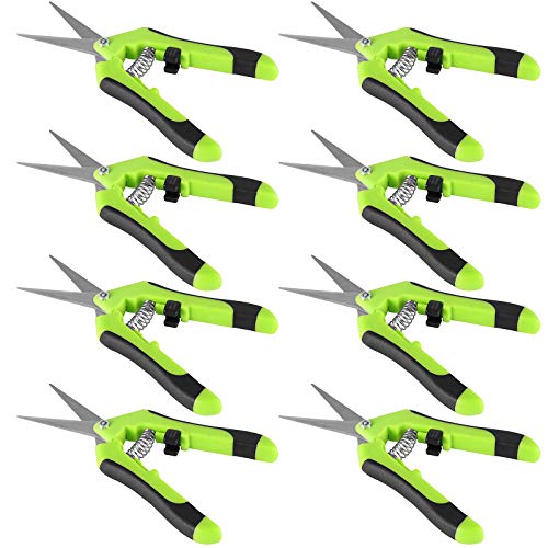 ZOENHOU 8 Pack 6.5 Inch Pruning Gardening Shears, Anti Slip Manual Trimming Pruning Scissors with Stainless Steel Straight Blades, Multifunctional Pruners for Garden Flower Herb