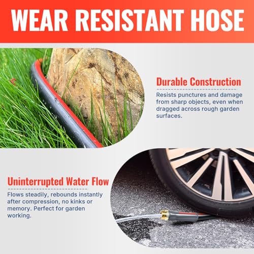 YAMATIC Female to Female Short Garden Hose 5/8 in x 5 ft, 2 in 1 Dual Use Heavy Duty Leader Hose with Solid Brass Connector, All-Weather Water Hose, Burst 300 PSI - size: 5' (feet) Double Females