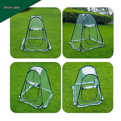 porayhut Pop Up Greenhouse Cover Flower House Mini Gardening Plant Flower Sunshine Room Room,Backyard PVC Greenhouse Cover for Cold Frost Protector Gardening Plants - style: 1 Pcs Pear Shape Plant Cover