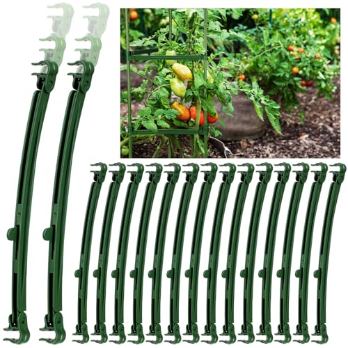 Threehoney 24 Pcs Garden Adjustable Stake Arms for Tomato Cage 10 to 14''