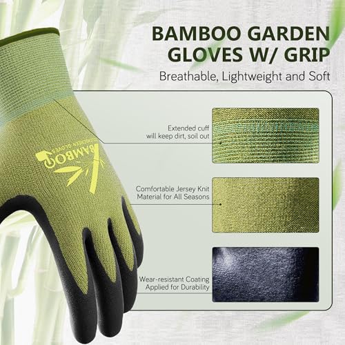COOLJOB Gardening Working Gloves, Touchscreen, Nitrile Coated - size: XX-Large (Pack of 2)