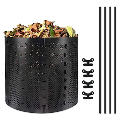 YUEWO 220 Gallon Compost Bin Outdoor Expandable Outdoor Composter for Leaves, Grass, Coffee Grounds, Kitchen Waste, Trees and Dead Shrubs