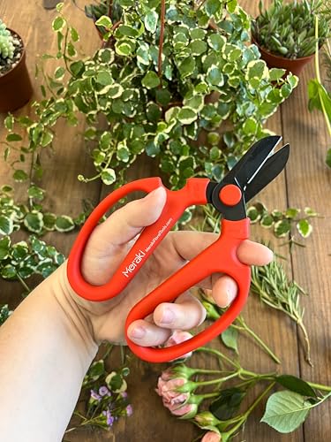 Garden Pruning Shears Scissors With Carbon Steel Blades 6.7 In, Amaryllis - Red - style: 6.7 inch Red