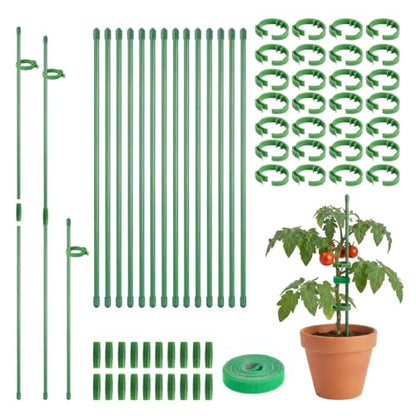 30 Pcs Plant Support Stakes Height Adjustable (17.7, Inches)