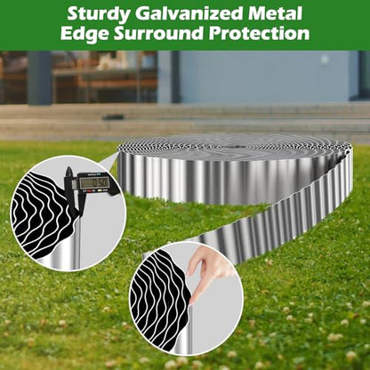 100ft Landscape Edging, 3in Tall Corrugated Metal Garden Border