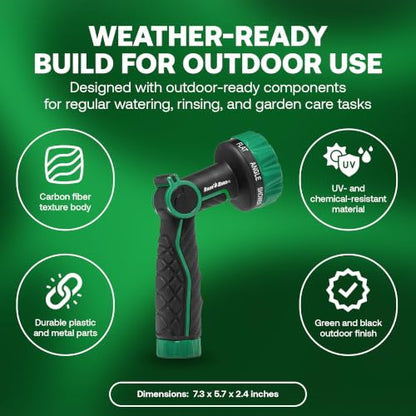 Rain Bird TCNZL8P Garden Hose Nozzle - 8 Pattern Thumb Control Water Spray - size: 8-Pattern